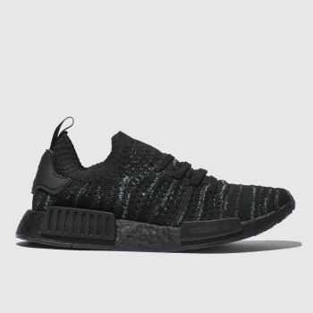 ADIDAS BLACK AND BLUE NMD_R1 STLT PARLEY TRAINERS ADIDAS BLACK AND BLUE NMD_R1 STLT PARLEY TRAINERS
