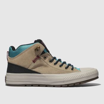 CONVERSE BEIGE ALL STAR STREET BOOT HI TRAINERS CONVERSE BEIGE ALL STAR STREET BOOT HI TRAINERS