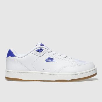 NIKE WHITE & BLUE GRANDSTAND II PREMIUM TRAINERS NIKE WHITE & BLUE GRANDSTAND II PREMIUM TRAINERS