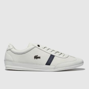 LACOSTE WHITE & NAVY MISANO TRAINERS LACOSTE WHITE & NAVY MISANO TRAINERS