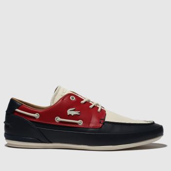 lacoste navy & red marina trainers lacoste navy & red marina trainers