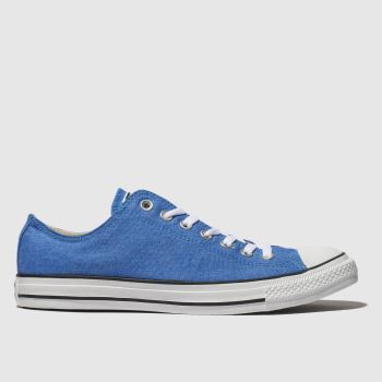 converse blue all star washed ox trainers converse blue all star washed ox trainers