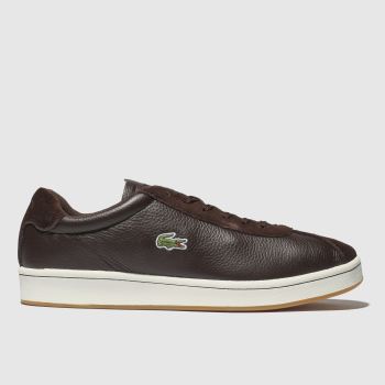 LACOSTE DARK BROWN MASTERS TRAINERS LACOSTE DARK BROWN MASTERS TRAINERS
