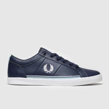 fred perry navy & white baseline perf trainers fred perry navy & white baseline perf trainers