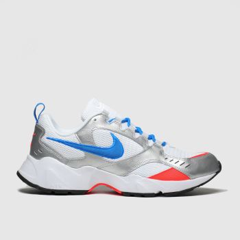 nike white & blue air heights trainers nike white & blue air heights trainers