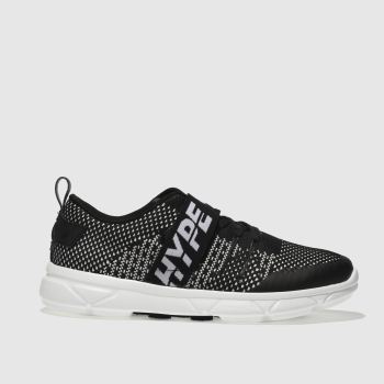 HYPE BLACK & WHITE TAPE RUNNER TRAINERS HYPE BLACK & WHITE TAPE RUNNER TRAINERS