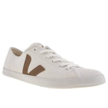 mens veja white & brown taua trainers mens veja white & brown taua trainers