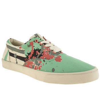 mens bucketfeet green & stone bad panda lace trainers mens bucketfeet green & stone bad panda lace trainers