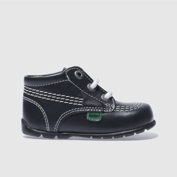 KICKERS NAVY & WHITE HI B CRIB SHOES BABY KICKERS NAVY & WHITE HI B CRIB SHOES BABY