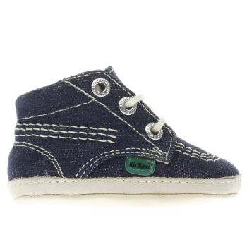 KICKERS NAVY & WHITE 1ST KICKS CRIB BOYS BABY BOOTS KICKERS NAVY & WHITE 1ST KICKS CRIB BOYS BABY BOOTS