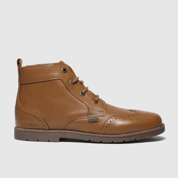 kickers tan orin brogue boots junior kickers tan orin brogue boots junior