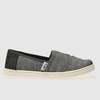 TOMS BLACK CLASSIC BOYS JUNIOR SHOES TOMS BLACK CLASSIC BOYS JUNIOR SHOES
