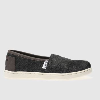 TOMS DARK GREY CLASSIC BOYS JUNIOR SHOES TOMS DARK GREY CLASSIC BOYS JUNIOR SHOES