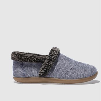 TOMS NAVY HOUSE SLIPPER BOYS JUNIOR SHOES TOMS NAVY HOUSE SLIPPER BOYS JUNIOR SHOES