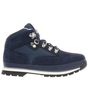 TIMBERLAND NAVY & WHITE EURO HIKER BOYS JUNIOR BOOTS TIMBERLAND NAVY & WHITE EURO HIKER BOYS JUNIOR BOOTS