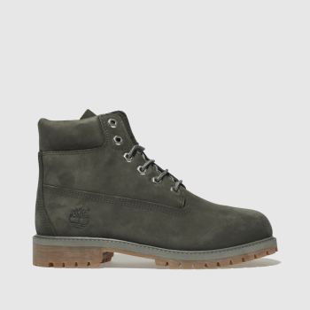 TIMBERLAND DARK GREY 6 INCH PREMIUM BOOTS YOUTH TIMBERLAND DARK GREY 6 INCH PREMIUM BOOTS YOUTH