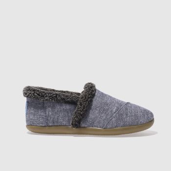 TOMS NAVY HOUSE SLIPPER BOOTS YOUTH TOMS NAVY HOUSE SLIPPER BOOTS YOUTH
