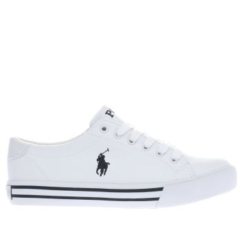POLO RALPH LAUREN WHITE SLATER BOYS YOUTH TRAINERS POLO RALPH LAUREN WHITE SLATER BOYS YOUTH TRAINERS