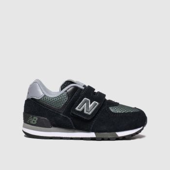 new balance black & green 574 trainers toddler new balance black & green 574 trainers toddler