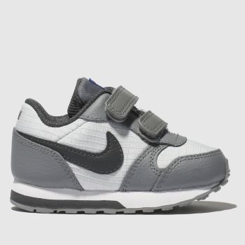 nike white & grey md runner 2 trainers toddler nike white & grey md runner 2 trainers toddler