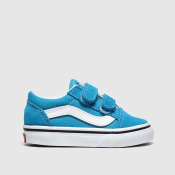 kids vans blue old skool v trainers kids vans blue old skool v trainers
