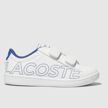 lacoste white & blue carnaby evo trainers toddler lacoste white & blue carnaby evo trainers toddler