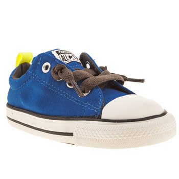 kids converse blue & yellow all star street ox trainers kids converse blue & yellow all star street ox trainers