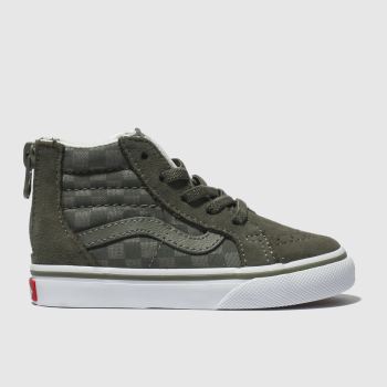 vans khaki sk8-hi zip trainers toddler vans khaki sk8-hi zip trainers toddler