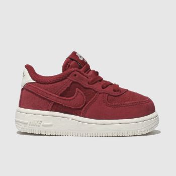 NIKE RED AIR FORCE 1 SUEDE TRAINERS TODDLER NIKE RED AIR FORCE 1 SUEDE TRAINERS TODDLER