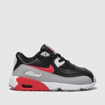 NIKE BLACK & RED AIR MAX 90 TRAINERS TODDLER NIKE BLACK & RED AIR MAX 90 TRAINERS TODDLER