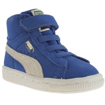 kids puma blue suede classic mid trainers kids puma blue suede classic mid trainers
