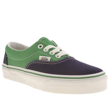 kids vans navy & green era trainers kids vans navy & green era trainers