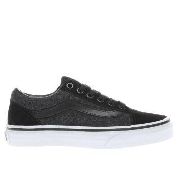 VANS BLACK OLD SKOOL TRAINERS JUNIOR VANS BLACK OLD SKOOL TRAINERS JUNIOR