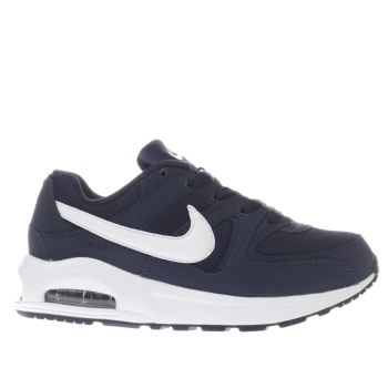NIKE NAVY & WHITE AIR MAX COMMAND BOYS JUNIOR TRAINERS NIKE NAVY & WHITE AIR MAX COMMAND BOYS JUNIOR TRAINERS