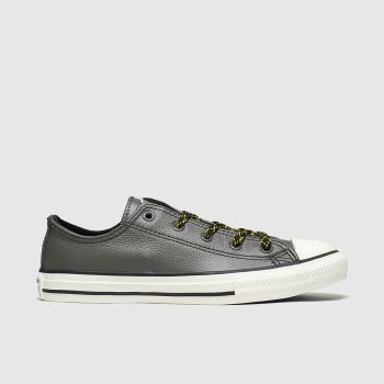 converse dark grey all star tumbled leather trainers junior converse dark grey all star tumbled leather trainers junior