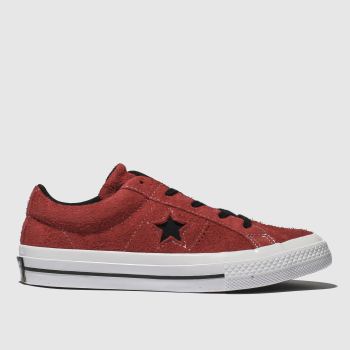 converse red one star lo trainers junior converse red one star lo trainers junior