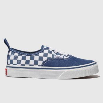 vans navy & white authentic elastic lace trainers junior vans navy & white authentic elastic lace trainers junior
