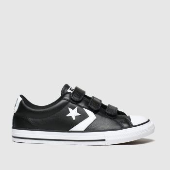 converse black & white star player 3v mars trainers junior converse black & white star player 3v mars trainers junior