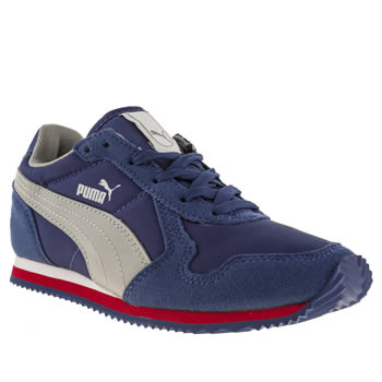 kids puma blue st runner lace trainers kids puma blue st runner lace trainers