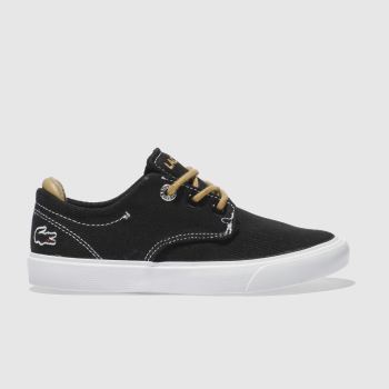 LACOSTE BLACK ESPARRE TRAINERS JUNIOR LACOSTE BLACK ESPARRE TRAINERS JUNIOR