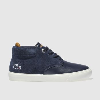 LACOSTE NAVY ESPARRE CHUKKA TRAINERS JUNIOR LACOSTE NAVY ESPARRE CHUKKA TRAINERS JUNIOR