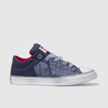 CONVERSE NAVY ALL STAR HIGH STREET SLIP TRAINERS JUNIOR CONVERSE NAVY ALL STAR HIGH STREET SLIP TRAINERS JUNIOR