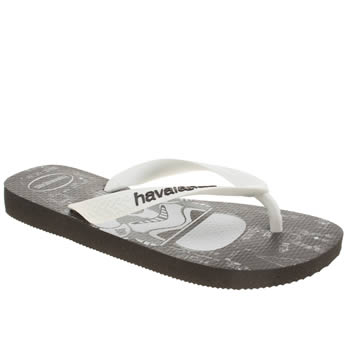 HAVAIANAS BLACK & WHITE STAR WARS BOYS JUNIOR SANDALS HAVAIANAS BLACK & WHITE STAR WARS BOYS JUNIOR SANDALS