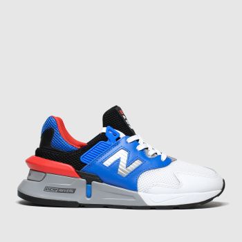 new balance white & blue 997 trainers youth new balance white & blue 997 trainers youth