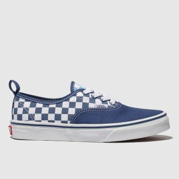 vans navy & white authentic elastic blue trainers youth vans navy & white authentic elastic blue trainers youth