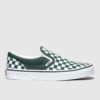 vans dark green classic slip-on trainers youth vans dark green classic slip-on trainers youth