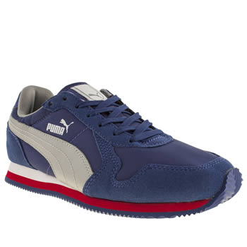 kids puma blue st runner lace trainers kids puma blue st runner lace trainers