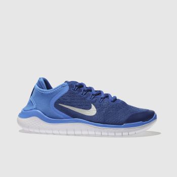 NIKE NAVY & WHITE FREE RN 2018 TRAINERS YOUTH NIKE NAVY & WHITE FREE RN 2018 TRAINERS YOUTH