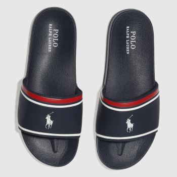 POLO RALPH LAUREN NAVY & WHITE QUILTON SLIDE TRAINERS YOUTH POLO RALPH LAUREN NAVY & WHITE QUILTON SLIDE TRAINERS YOUTH