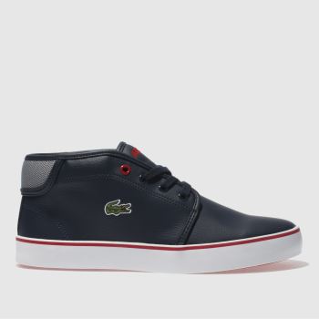 LACOSTE NAVY & GREY AMPTHILL TRAINERS YOUTH LACOSTE NAVY & GREY AMPTHILL TRAINERS YOUTH